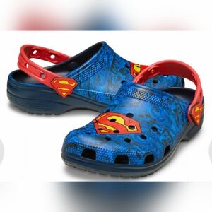 CROCS Mens Superman Clogs - Blue and Red